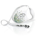 FLEXI Glam Splash Leaf S лента – Автоматичен повод с кристали SWAROVSKI, бял
