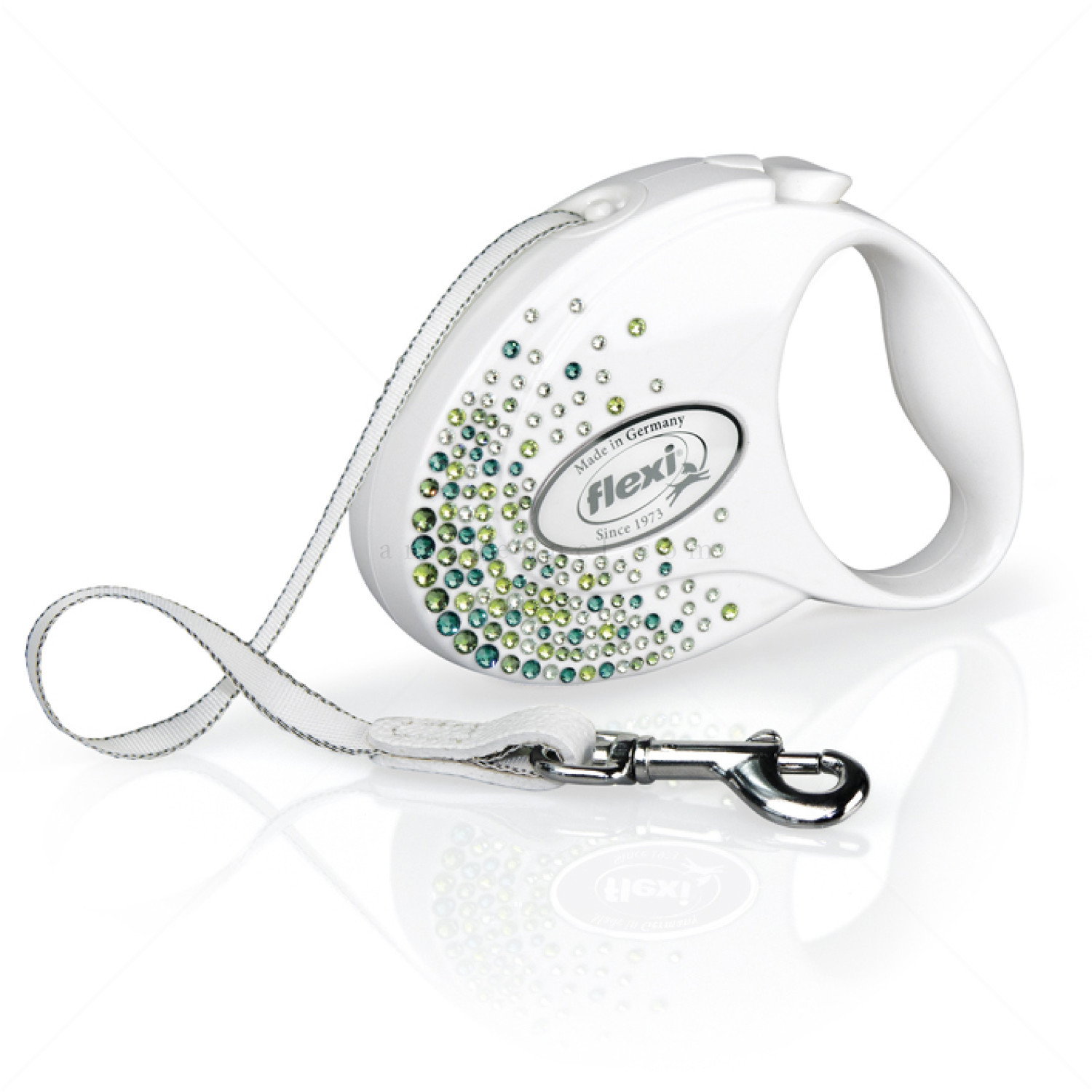 FLEXI Glam Splash Leaf S лента – Автоматичен повод с кристали SWAROVSKI, бял