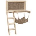 Катерушка за стена с място за почивка KERBL Cat Bed Timber brown