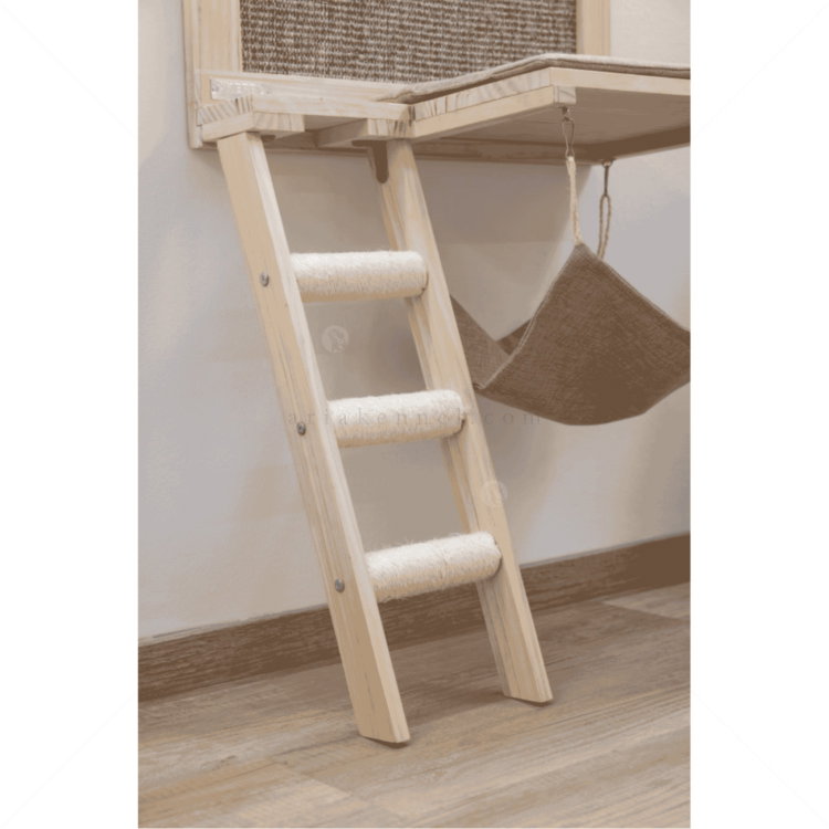 Катерушка за стена с място за почивка KERBL Cat Bed Timber brown