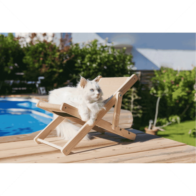 Регулируем шезлонг за котки KERBL Cat Lounger Beach