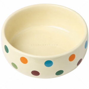 Керамична купа KERBL Dots, бежова с точки
