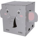Къщичка с драскало от картон Слон 39 см KERBL Cat Scratch House Elephant, grey