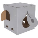 Къщичка с драскало от картон Слон 39 см KERBL Cat Scratch House Elephant, grey