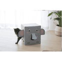 Къщичка с драскало от картон Слон 39 см KERBL Cat Scratch House Elephant, grey