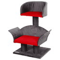 Катерушка Кресло Deluxe 70 см KERBL Cat Tree Lounge Deluxe grey/red