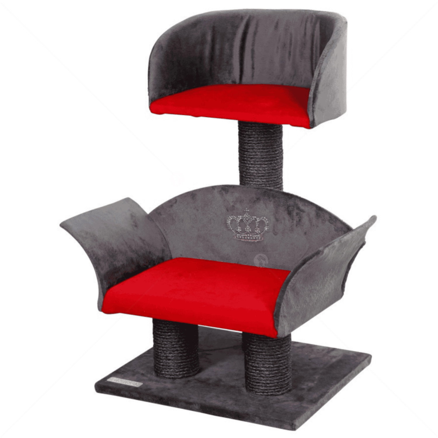 Катерушка Кресло Deluxe 70 см KERBL Cat Tree Lounge Deluxe grey/red