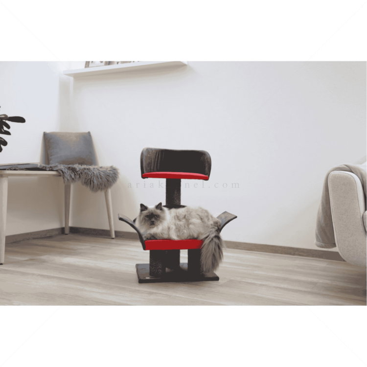 Катерушка Кресло Deluxe 70 см KERBL Cat Tree Lounge Deluxe grey/red