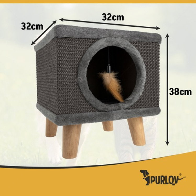 Къщичка с драскало PURLOV Cat House