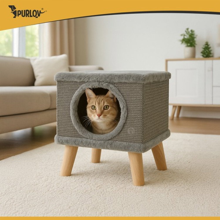 Къщичка с драскало PURLOV Cat House