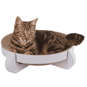 Драскало - легло от картон KERBL Cat Scratching Bed Platinum with catnip