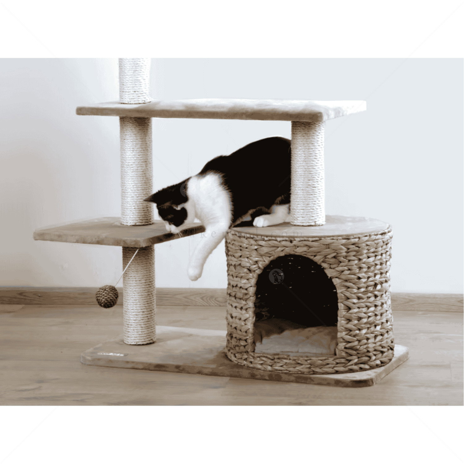 Катерушка Котешко дърво 100 см KERBL Cat Tree Banana Leaf Jade, beige