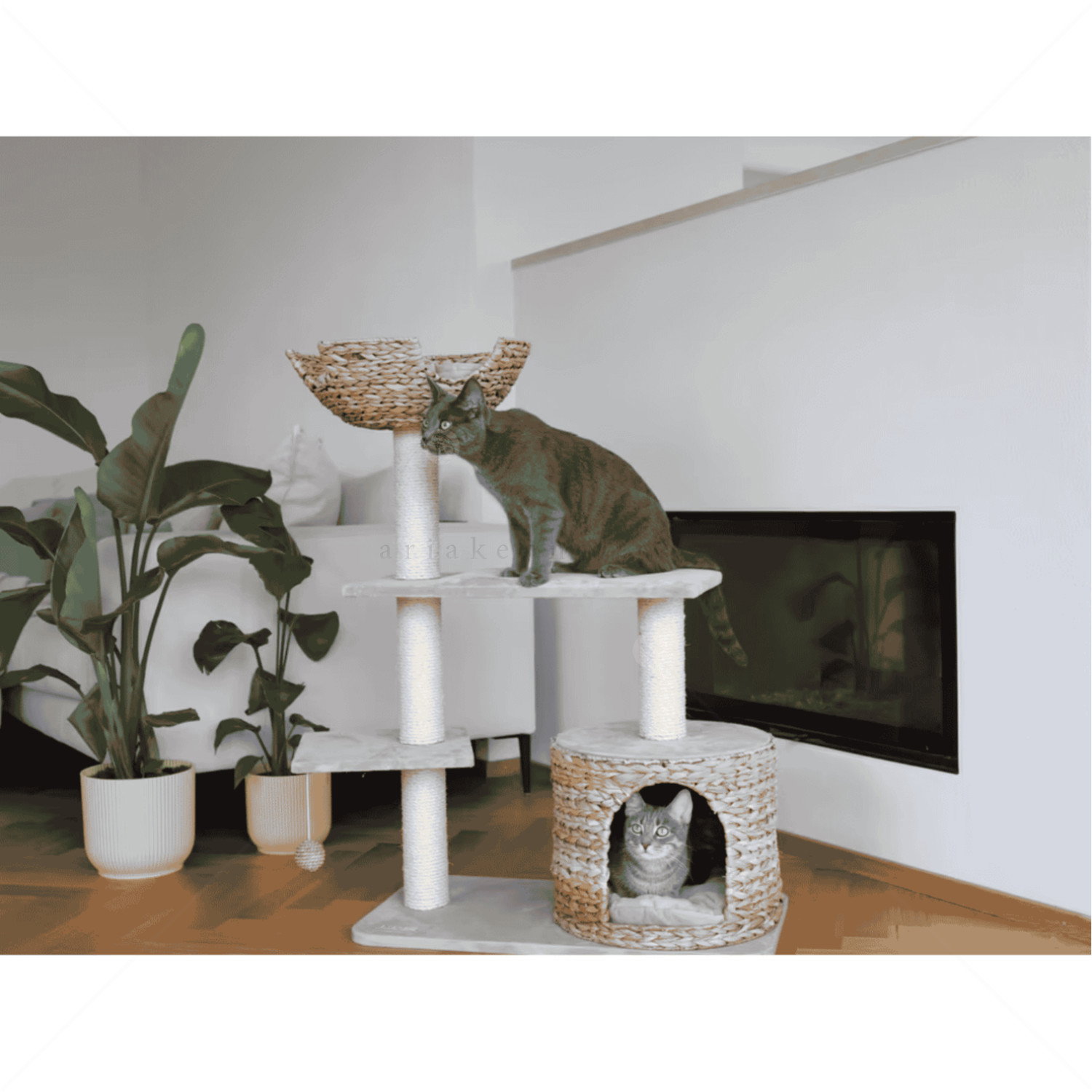 Катерушка Котешко дърво 100 см KERBL Cat Tree Banana Leaf Jade, beige