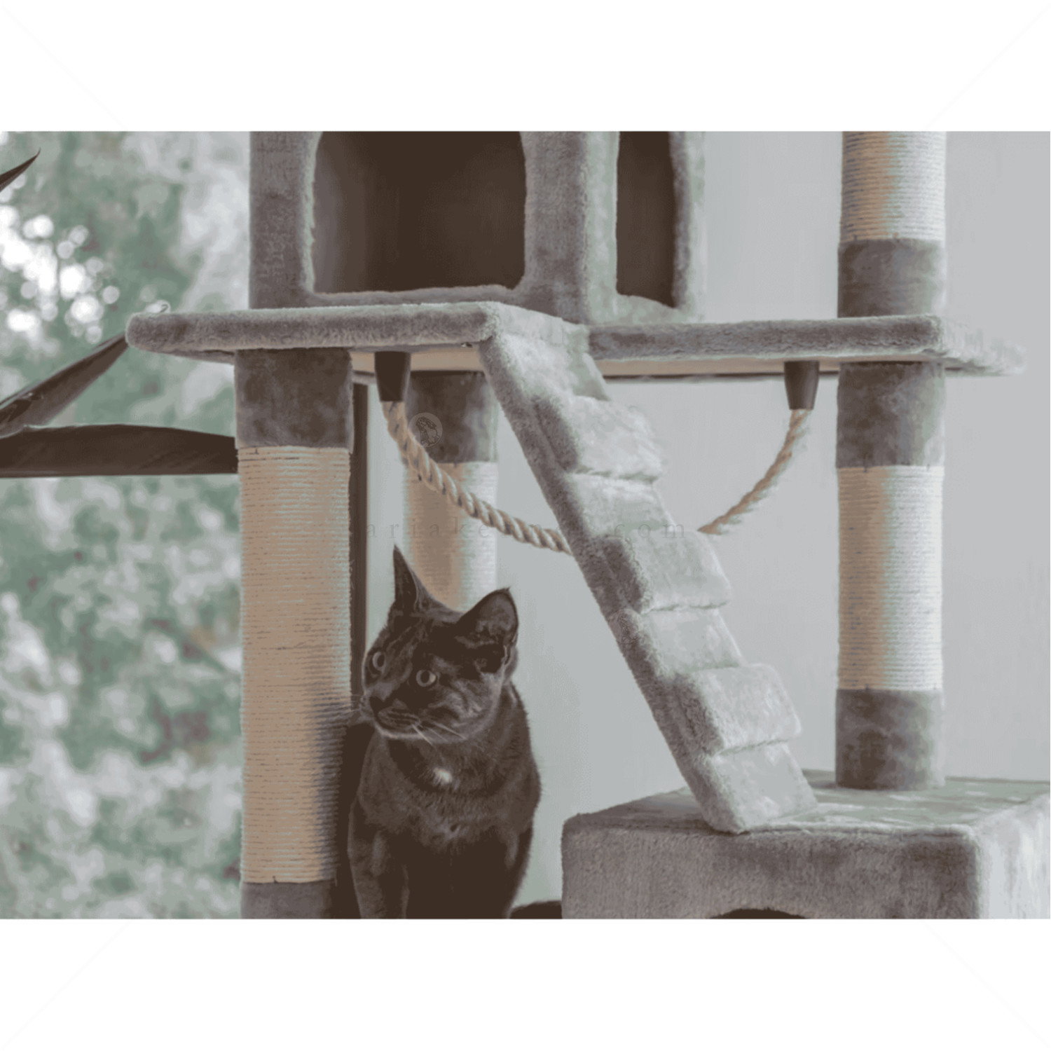 Катерушка Котешко дърво 178 см KERBL Cat Tree Square, grey