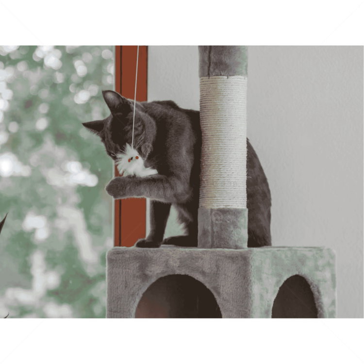 Катерушка Котешко дърво 178 см KERBL Cat Tree Square, grey