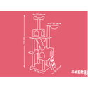 Катерушка Котешко дърво 178 см KERBL Cat Tree Square, grey