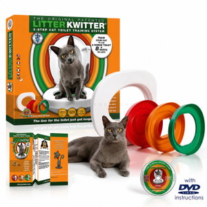 Система за обучение на котки за ползване на човешка тоалетна LITTER KWITTER Cat toilet Training System