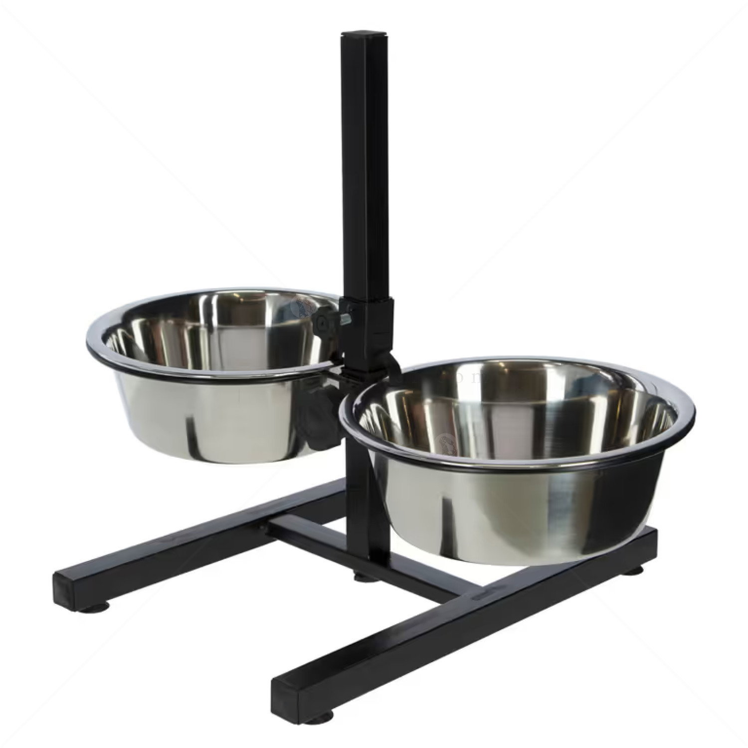 Метални купи с регулируема стойка KERBL Twin Feeder 2x1.800