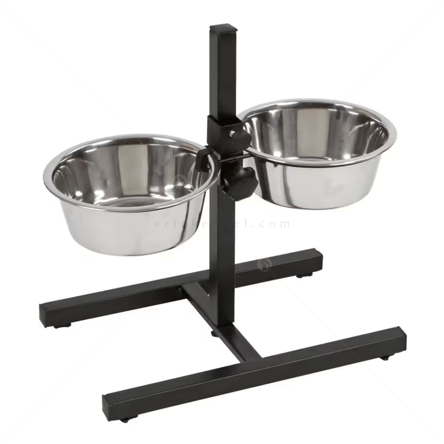 Метални купи с регулируема стойка KERBL Twin Feeder 2x1.800