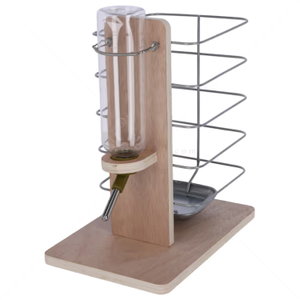 Дървена станция с поилка и хранилка за сено KERBL 2in1 Drinking & Feeding Station