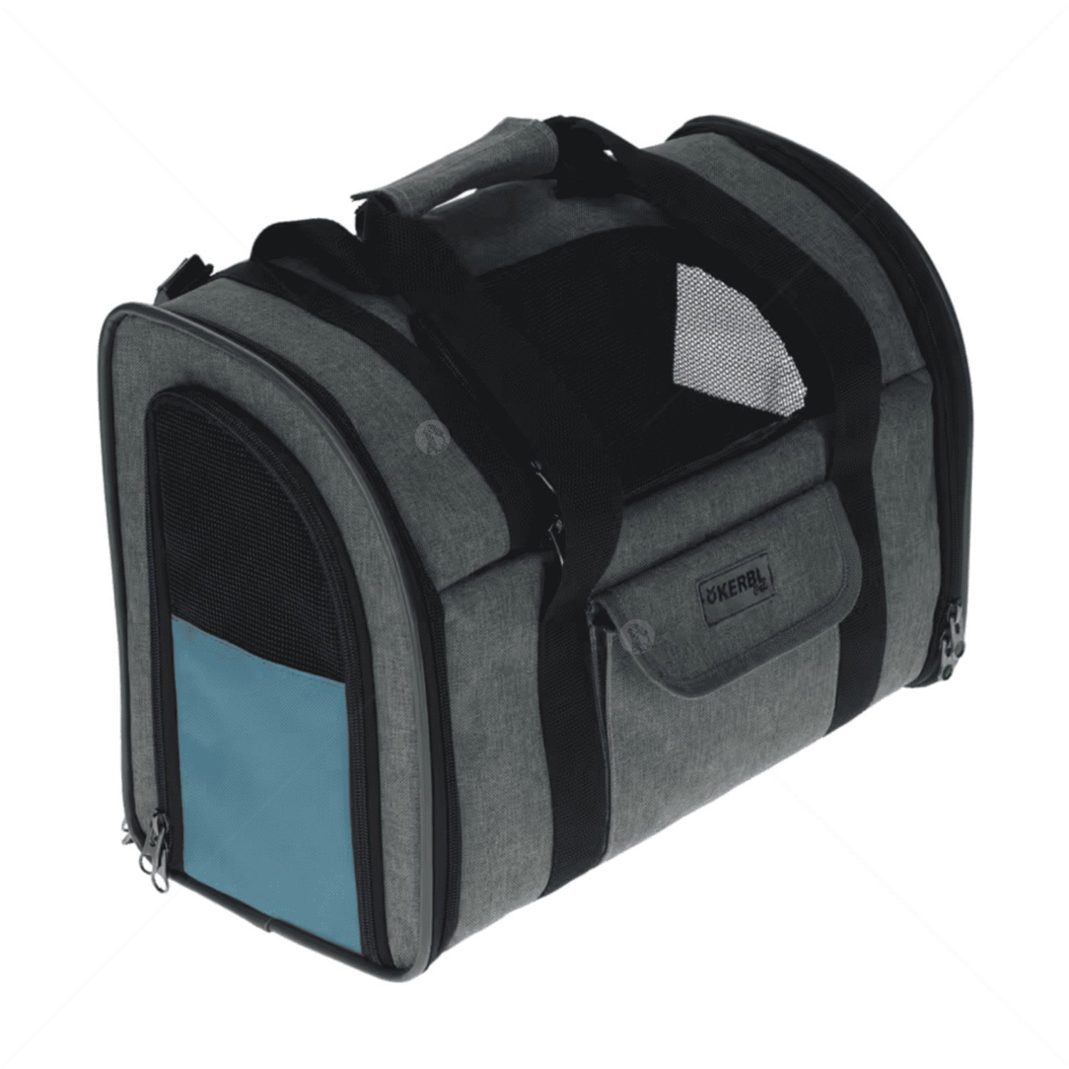 Раница за пътуване KERBL Dog Rucksack Vacation, grey/ blue