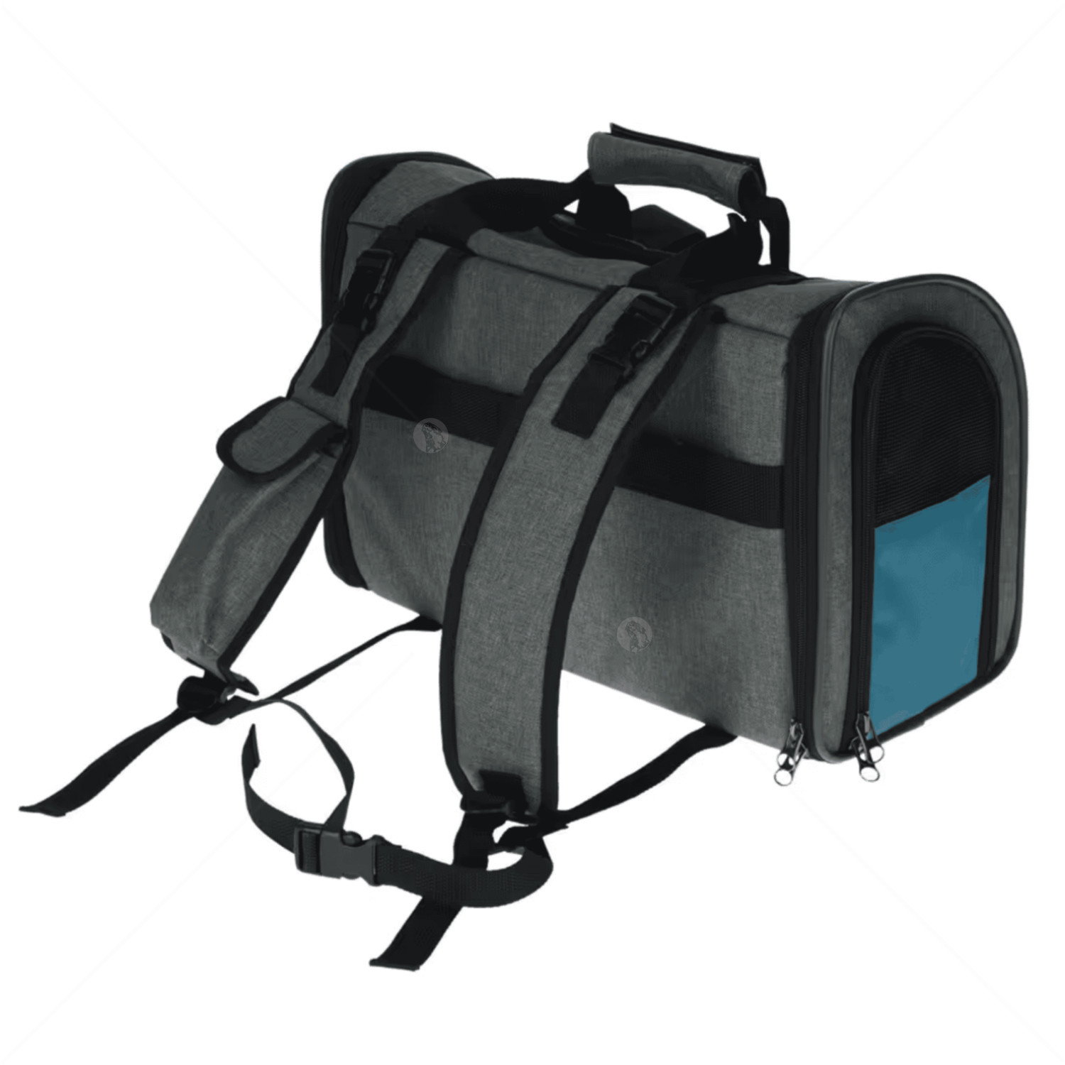 Раница за пътуване KERBL Dog Rucksack Vacation, grey/ blue