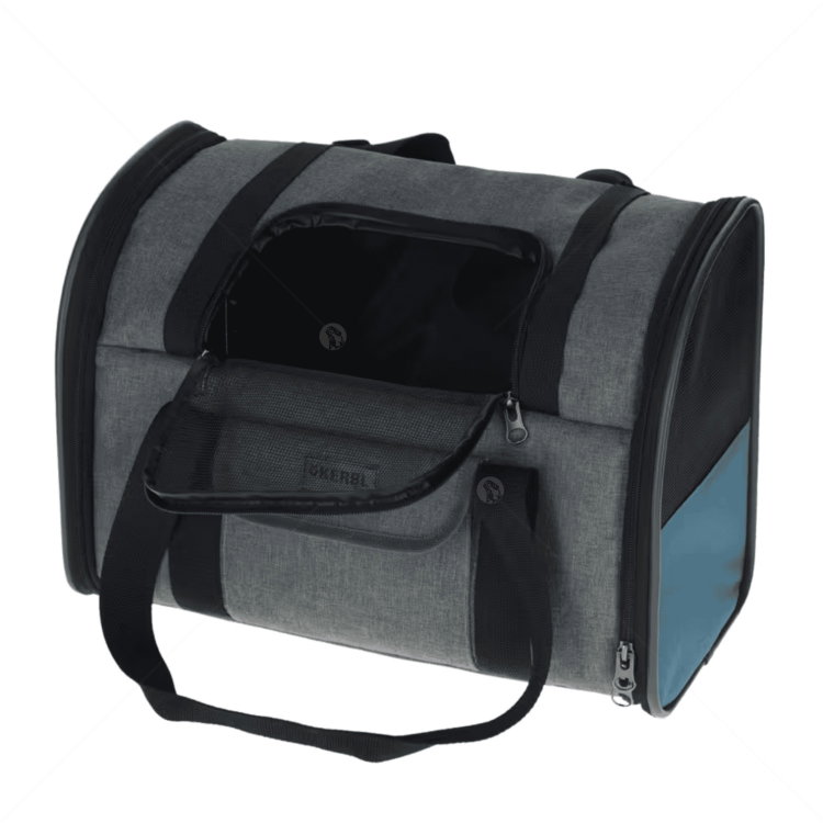 Раница за пътуване KERBL Dog Rucksack Vacation, grey/ blue