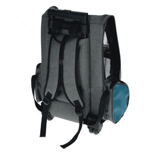 Раница за пътуване на колелца KERBL Dog Trolley Vacation, grey/ blue