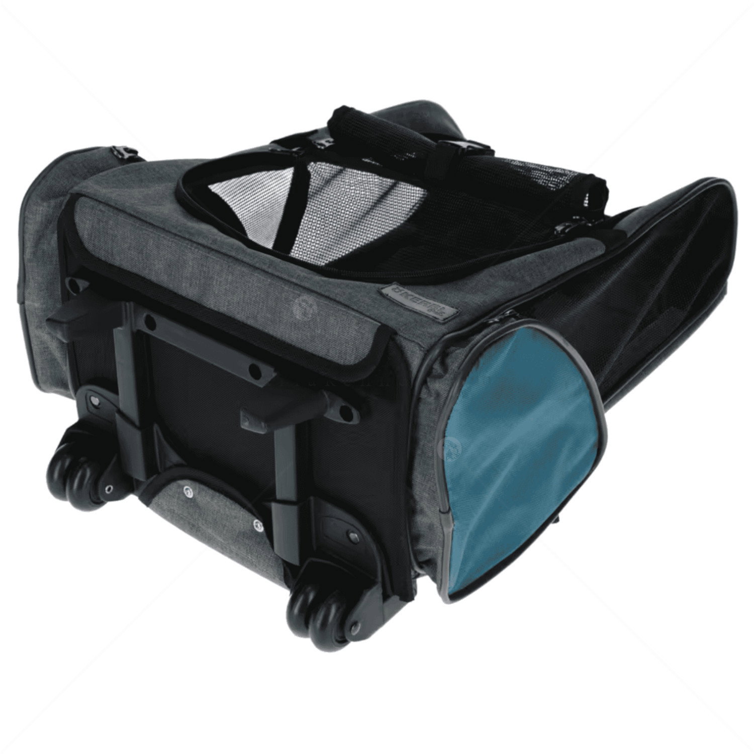 Раница за пътуване на колелца KERBL Dog Trolley Vacation, grey/ blue