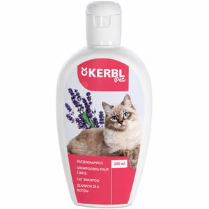 Подхранващ шампоан с аромат на манго и екстракт от лавандулов цвят KERBL Cat Shampoo