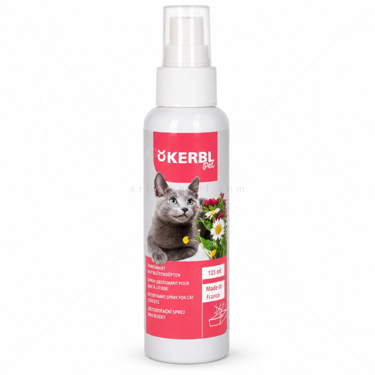 Спрей ароматизатор за котешка тоалетна с флорален аромат KERBL Cat Deo Spray
