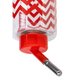 Поилка за гризачи KERBL Classic Zig-Zag Drinking Bottle L, червена