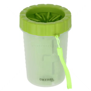 Уред за почистване на лапички M-L, KERBL Paw Cleaner, зелен