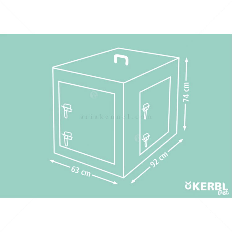 Метална клетка с две врати, KERBL L, черна