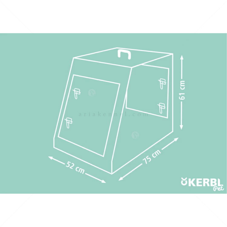 Метална клетка със скосена страна и две врати, KERBL M, черна