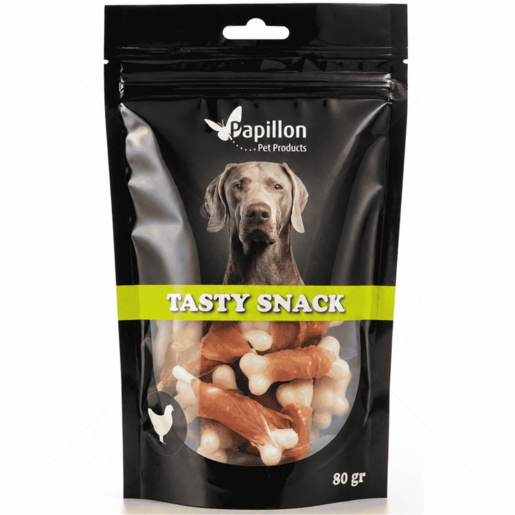 Калциеви кокалчета с пилешко месо 80 гр PAPILLON Tasty Snack Calcium Bone