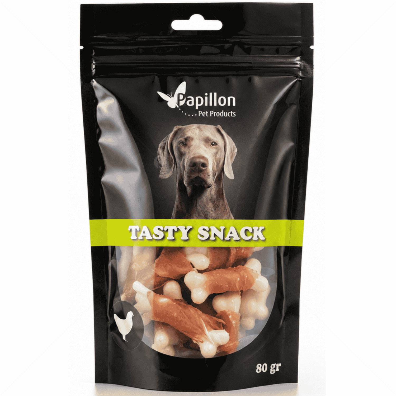 Калциеви кокалчета с пилешко месо 80 гр PAPILLON Tasty Snack Calcium Bone
