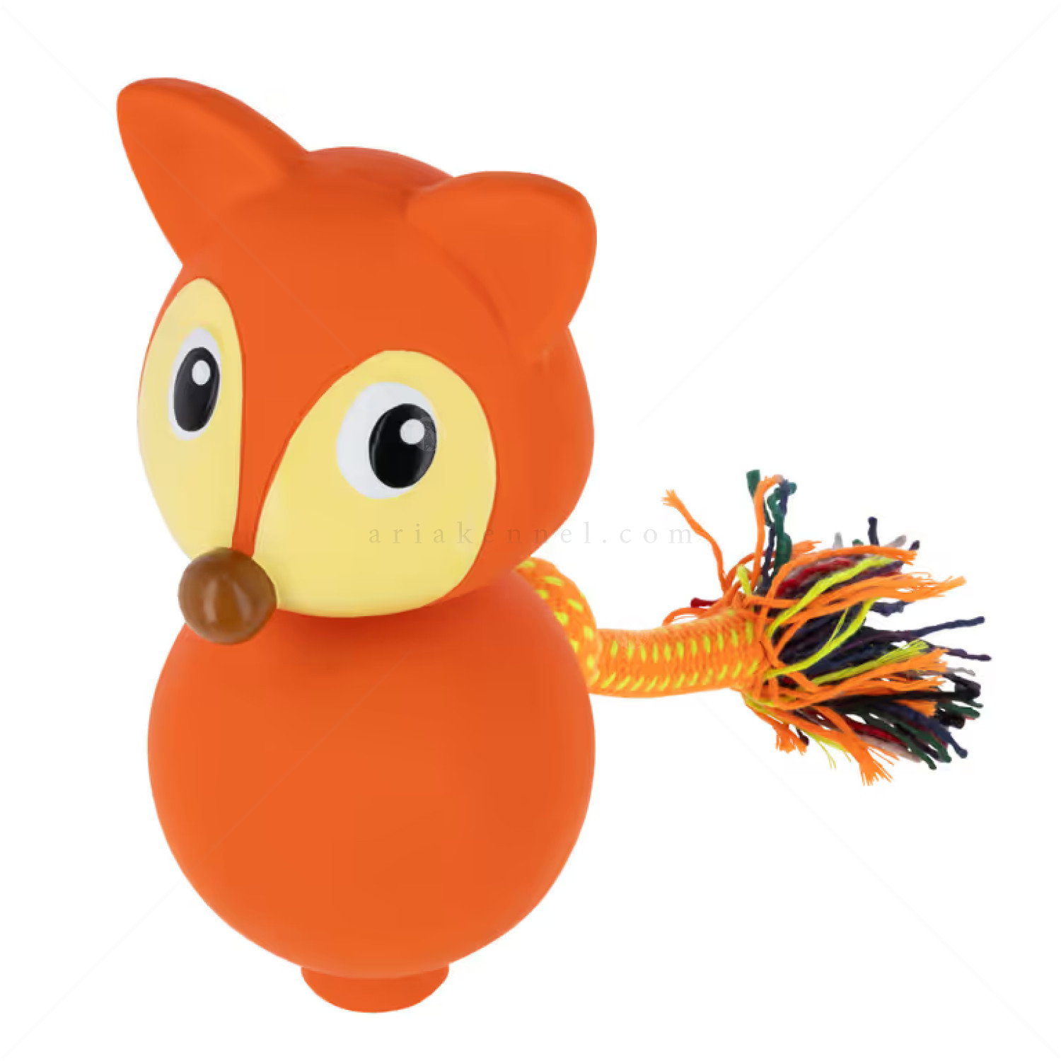 Латексова играчка с въже KERBL Fox, оранжева
