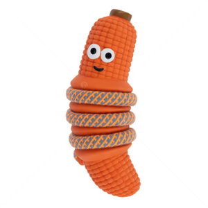 Латексова играчка с усукано въже KERBL Corn, оранжева
