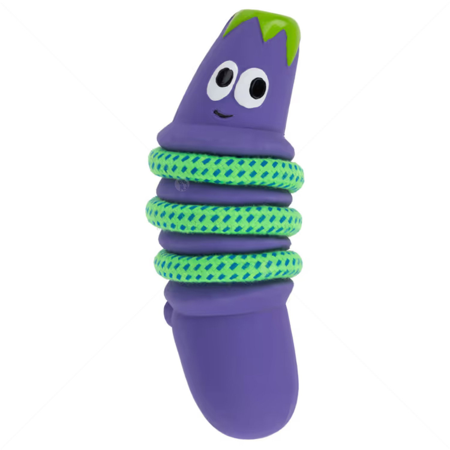 Латексова играчка с усукано въже KERBL Eggplant, лилава