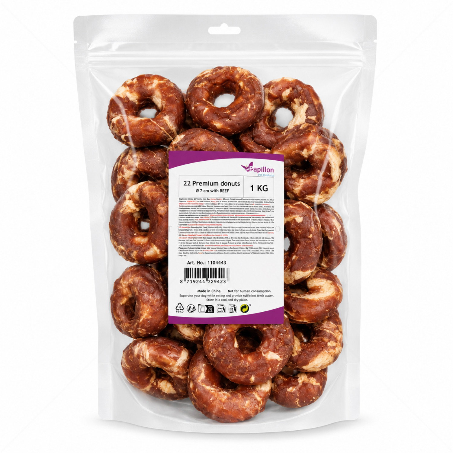 Понички с говеждо месо 1 кг/ 22 броя PAPILLON Premium donut with beef