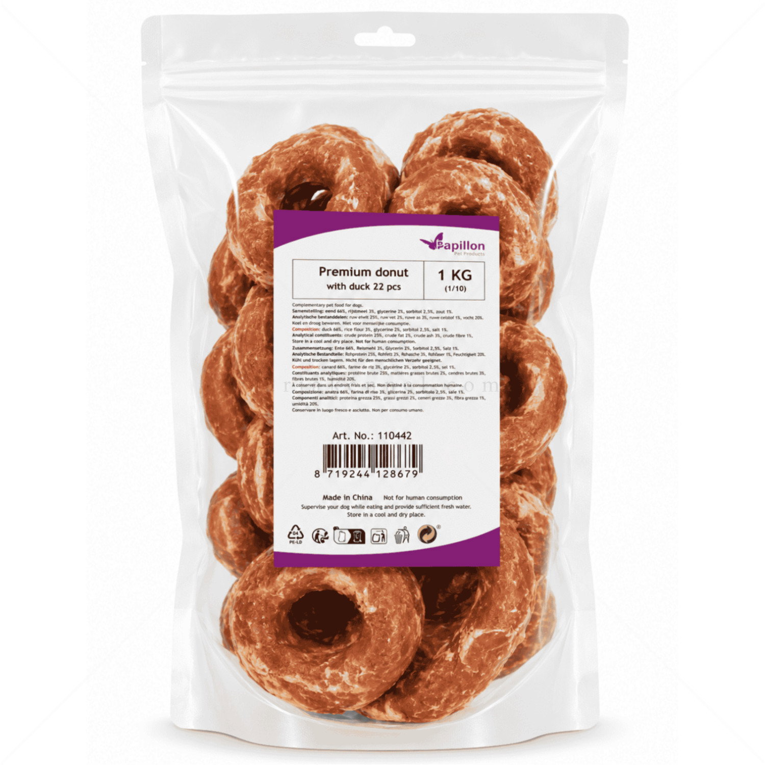 Понички с патешко месо 1 кг/ 22 броя PAPILLON Premium donut with duck