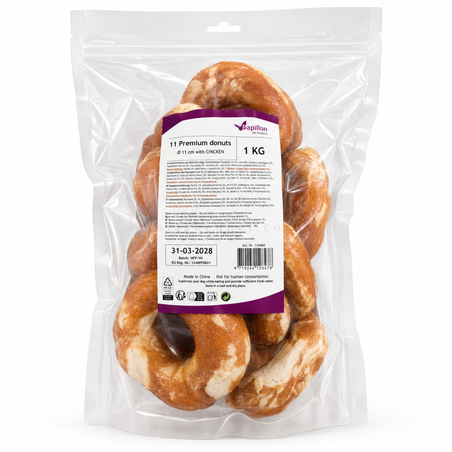 Понички с пилешко месо 1 кг/ 11 броя PAPILLON Premium donut with chicken