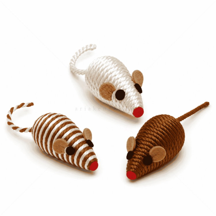Въжена мишка PAPILLON, различни цветове, 1 брой