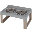 Метални купи с повдигната стойка KERBL Feeding Bar Lifter 2x1.000