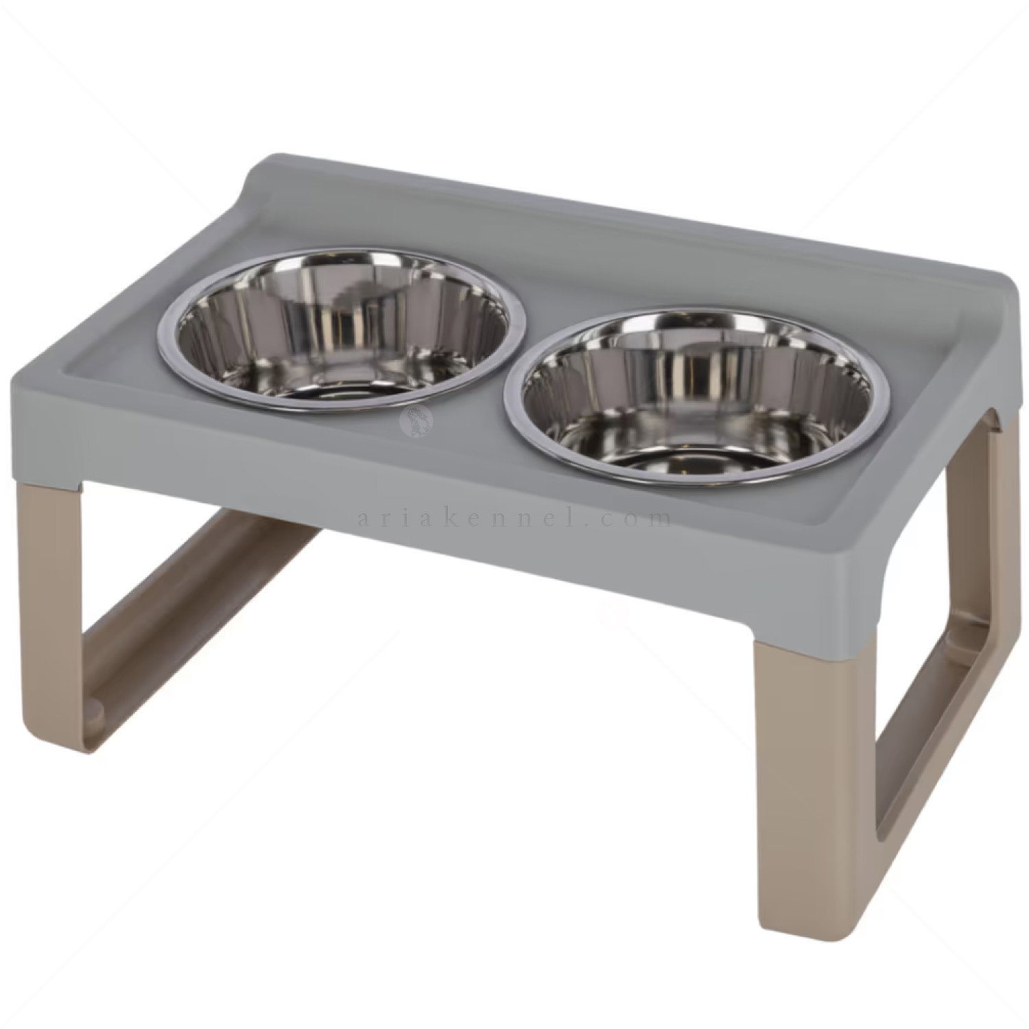 Метални купи с повдигната стойка KERBL Feeding Bar Lifter 2x1.000