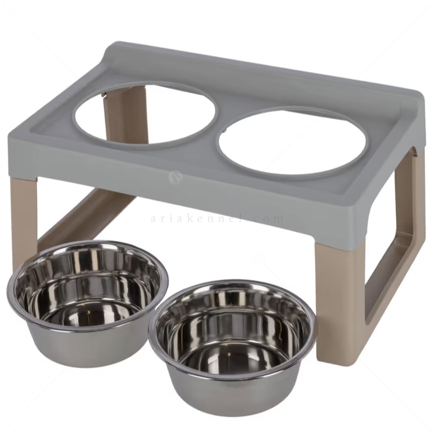 Метални купи с повдигната стойка KERBL Feeding Bar Lifter 2x1.000