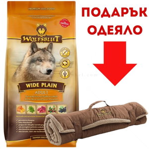 WOLFSBLUT Adult Wide Plain 12.5 кг с конско месо и сладък картоф за всички породи кучета