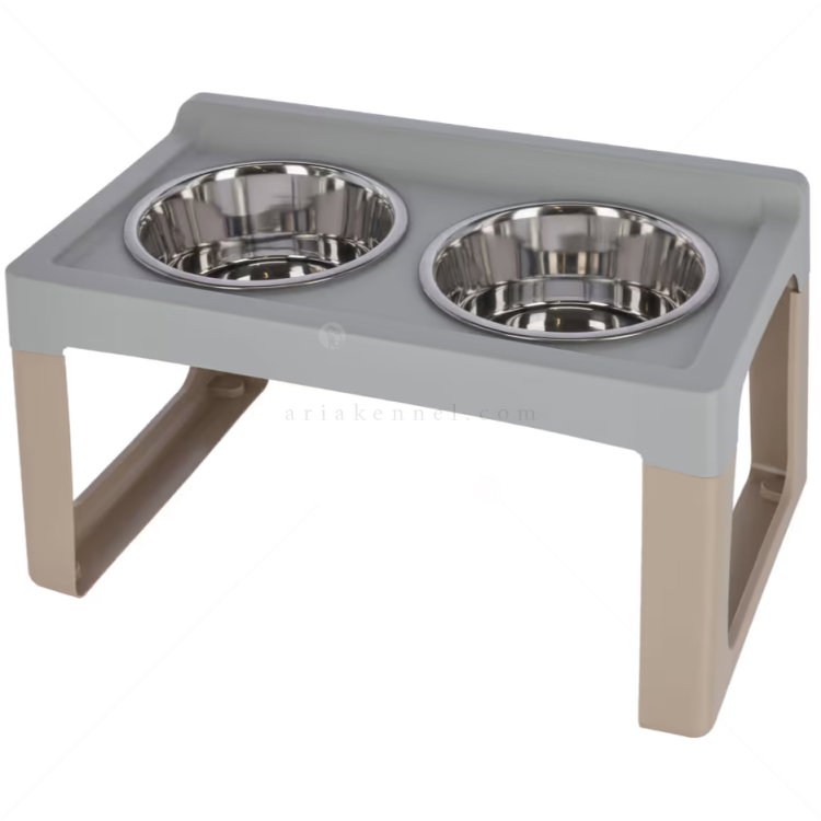 Метални купи с повдигната стойка KERBL Feeding Bar Lifter 2x2.000