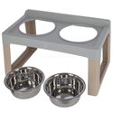 Метални купи с повдигната стойка KERBL Feeding Bar Lifter 2x2.000